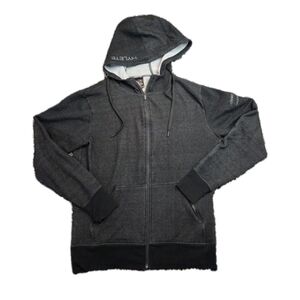 Hylete Hoodie Men Full Zip Sweater Sweatshirt Black Zip Pockets Size M